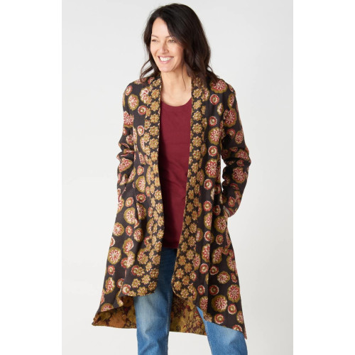 Shillong Reversible Swing Jacket - Port/Black/Multi