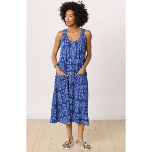 Supriya Jersey A-line Midi Tank Dress - Lively blue Supriya Jersey A-line Midi Tank Dress - Lively blue