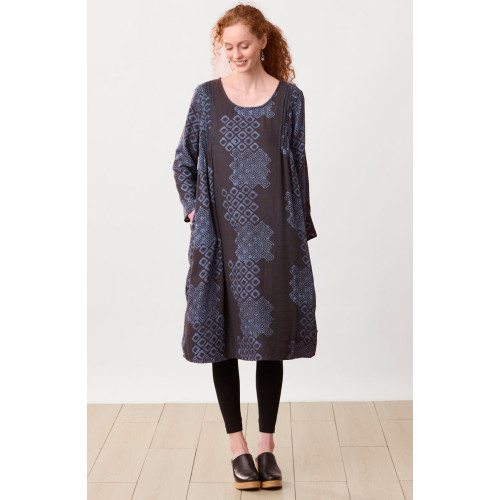 Premila Pull-Over Scoop-Neck Midi Dress - Fossil/Periwinkle Premila Pull-Over Scoop-Neck Midi Dress - Fossil/Periwinkle