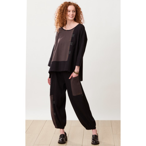 Vishram Textured Cotton Knit Pull-On Pant - Black Vishram Textured Cotton Knit Pull-On Pant - Black