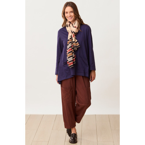 Agra Jersey Knit Barrel-Leg Pant - Redwood Agra Jersey Knit Barrel-Leg Pant - Redwood