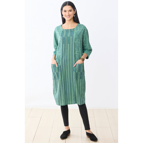 Nimisha Pull-Over Organic Cotton Jersey Dress - Rainforest green Nimisha Pull-Over Organic Cotton Jersey Dress - Rainforest green