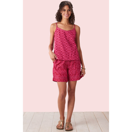 Aksa Pull-On Shorts - Raspberry Aksa Pull-On Shorts - Raspberry