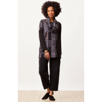 Agra Jersey Knit Barrel-Leg Pant - Black